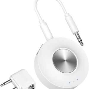 Avantree SoundJet R2 - Bluetooth 5.3 Adapter for Airplane & PC, Support Airpods Pro 2 & Bluetooth Headphones, aptX Adaptive & Low Latency, Wireless Audio Transmitter for Flight