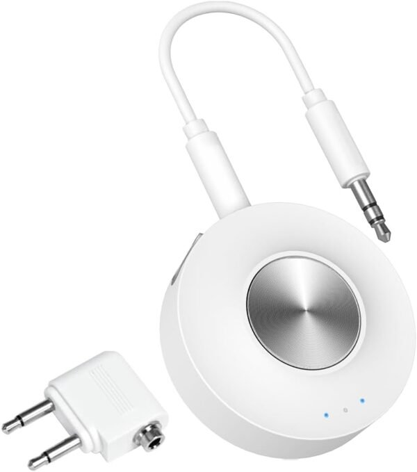 Avantree SoundJet R2 - Bluetooth 5.3 Adapter for Airplane & PC, Support Airpods Pro 2 & Bluetooth Headphones, aptX Adaptive & Low Latency, Wireless Audio Transmitter for Flight