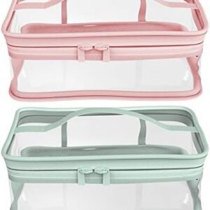 Makeup Bag Zipper Waterproof Portable Travel Storage Pouch 2 Pcs