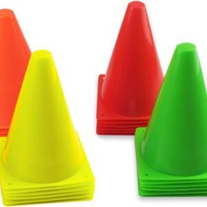 7 Inch Plastic Traffic Cones Sport Training Agility Marker Cone for Soccer, Skating, Football, Basketball, Indoor and Outdoor Games