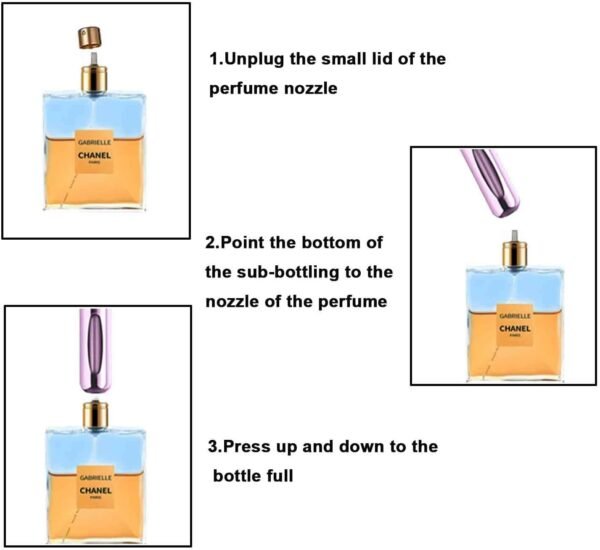 Perfume Travel Refillable Portable Bottle Travel Mini Perfume Atomizer Spray Bottle，Pocket Perfume Dispenser Pump Case for Travel 6 Pcs Pack of 5ml - Image 5