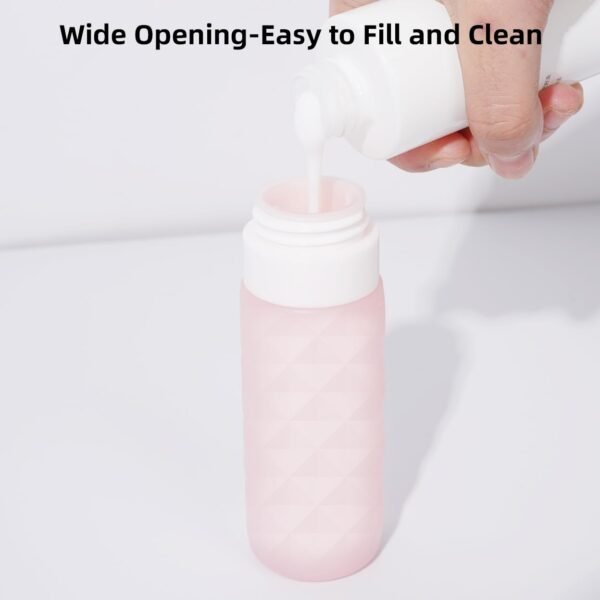 Travel Bottles for Toiletries,3oz Tsa Approved Leak Proof Travel Size Containers,Silicone Squeezable Travel Accessories with Clear Toiletry Bag(5Pack Color-A2) - Image 5