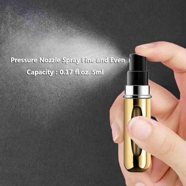 Perfume Travel Refillable Portable Bottle Travel Mini Perfume Atomizer Spray Bottle，Pocket Perfume Dispenser Pump Case for Travel 6 Pcs Pack of 5ml - Image 3