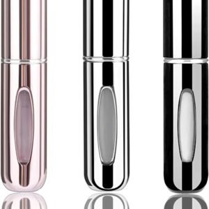 3 PCS Mini Perfume Atomizer Bottles,5ml Spray Container,Portable Size Refillable Pump for Traveling and Outgoing