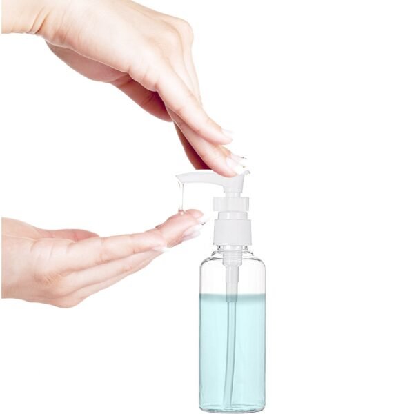 6 Pack Transparent Travel Bottles Pump Bottle Lotion Dispenser Bottle Set with Small Funnel for Flight, Airport, Holiday (White, 100 ml) - Image 4