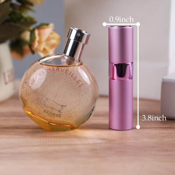 Perfume Travel Refillable Perfume Atomizer Bottle Portable Spray Pump Case for Travel 4 Pcs Pack of 8ML - Image 3