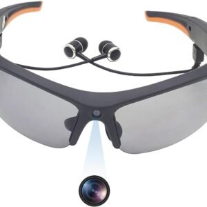 Bluetooth Camera Sunglasses for Men HD 1080P Video Recorder Camera with UV Protection Polarized Lens for Outdoor Sports Built-in 32GB Memory Card