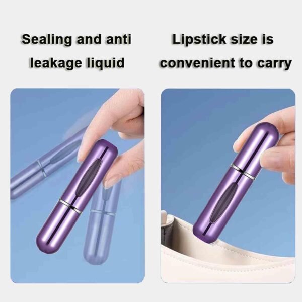 Perfume Travel Refillable Portable Bottle Travel Mini Perfume Atomizer Spray Bottle，Pocket Perfume Dispenser Pump Case for Travel 6 Pcs Pack of 5ml - Image 6