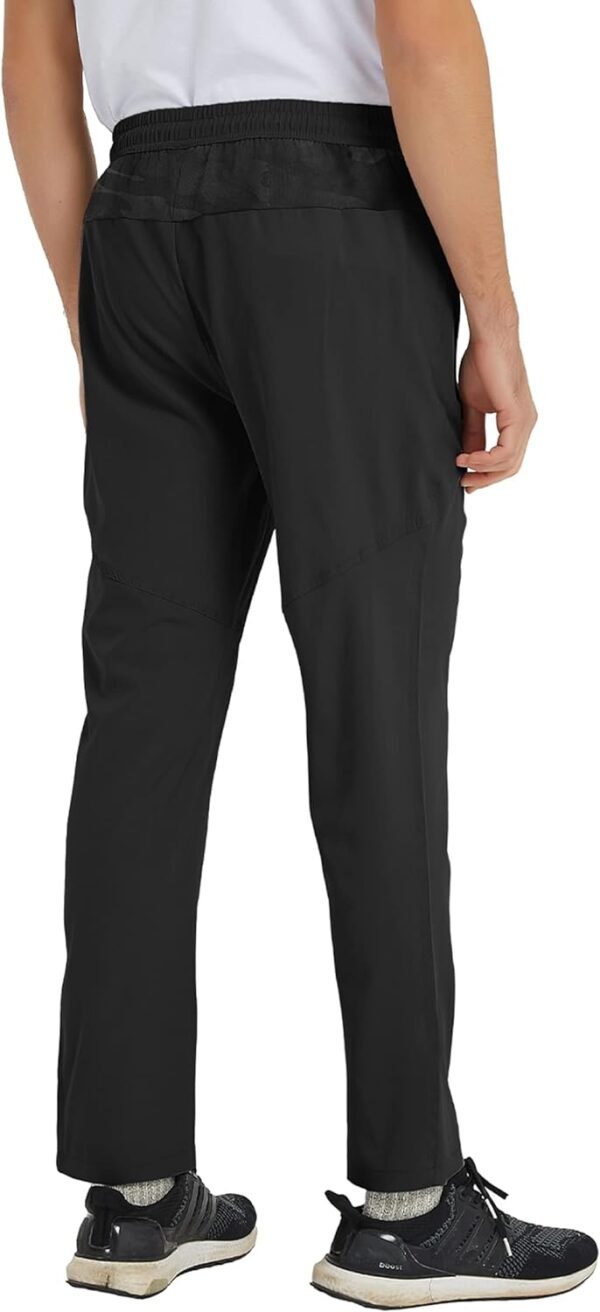 BASUDAM Men's Athletic Pants Thin Lightweight Quick Dry Zipper Pockets Outdoor Sports Pants for Running Jogging Hiking - Image 3