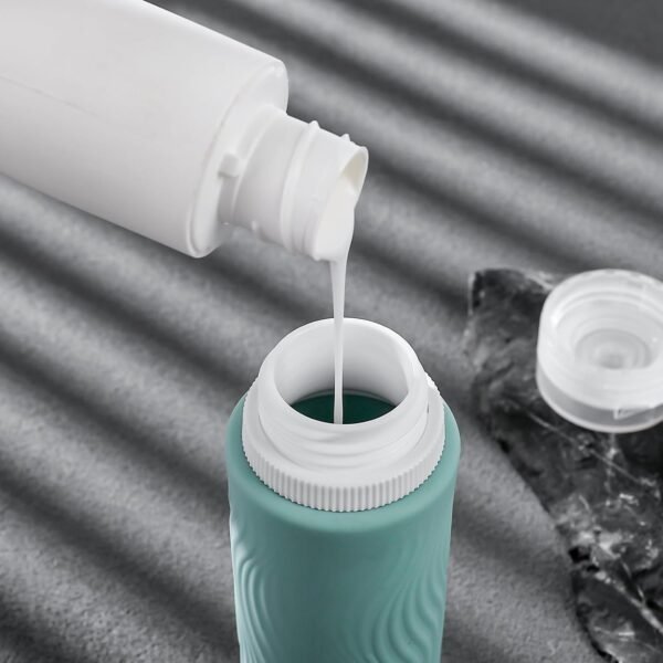 Travel Bottles for Toiletries, Tsa Approved 3oz Portable Travel Bottles, BPA Free Leak Proof Squeezable Silicone Travel Size Containers, Travel Accessories with Clear Toiletry Bag (4 Pack) - Image 3