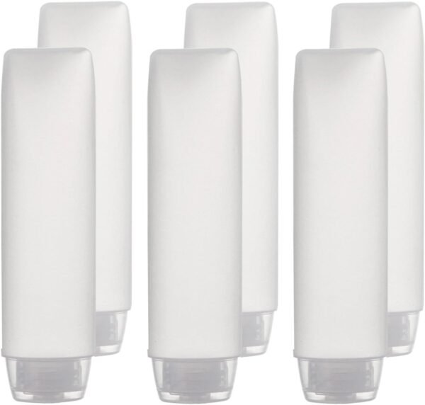 OTO 6 Pack Travel Size Plastic Squeeze Bottles for Liquids, 30ml/1 Fl. Oz TSA Approved Makeup Toiletry Cosmetic Containers - Image 6