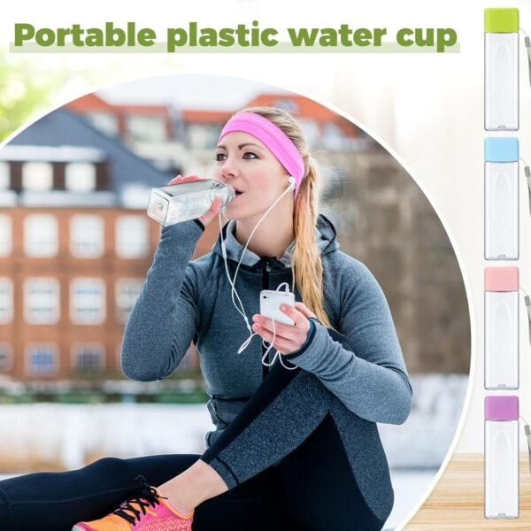 20 Pieces Water Bottle Bulk 17 oz Plastic Sports Water Bottles Reusable Leak Proof Portable Drink Bottles Large with Leak Proof Lid for Outdoor School Fitness for School Classroom - Image 6