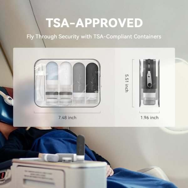 16 Pack Travel Size Toiletries Kits - Leak Proof TSA Approved Travel Bottles for Toiletries Essential - BPA Free Travel Containers for Shampoo, Conditioner, Lotion (16 Pcs/Black) - Image 3