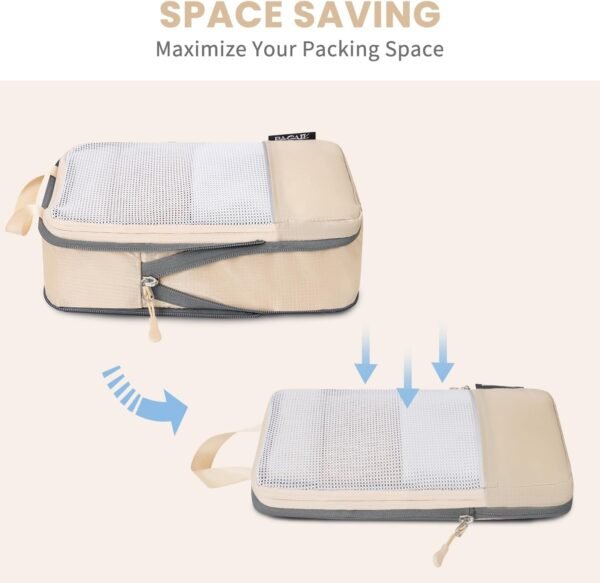 BAGAIL 4 Set/6 Set Ultralight Compression Packing Cubes Packing Organizer for Travel Accessories Luggage Suitcase Backpack - Image 5