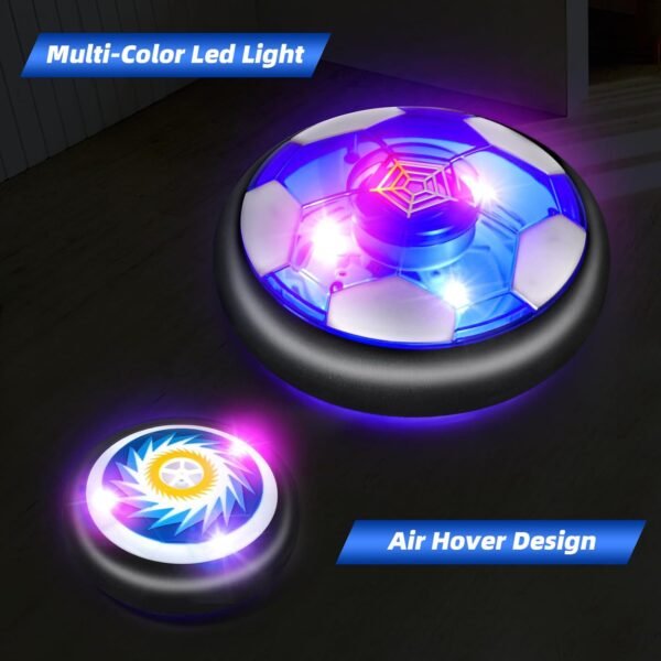 Hover Soccer Ball for Kids, 4-In-1 Air Floating Soccer Toy Set, Rechargeable Hover Soccer & Hockey Ball with LED Light, Indoor Outdoor Toys for Kids, Sport Toys for Boys Girls 3 4 5 6 7 8-12 Years Old - Image 4