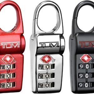 TUMI - Travel Accessories Luggage Locks - Set of 3 TSA-Approved Lock - Black/Red/Silver