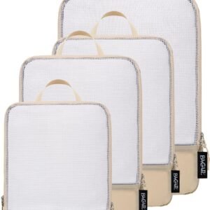 BAGAIL 4 Set/6 Set Ultralight Compression Packing Cubes Packing Organizer for Travel Accessories Luggage Suitcase Backpack