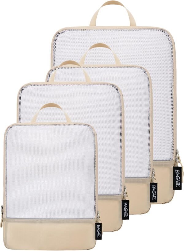 BAGAIL 4 Set/6 Set Ultralight Compression Packing Cubes Packing Organizer for Travel Accessories Luggage Suitcase Backpack