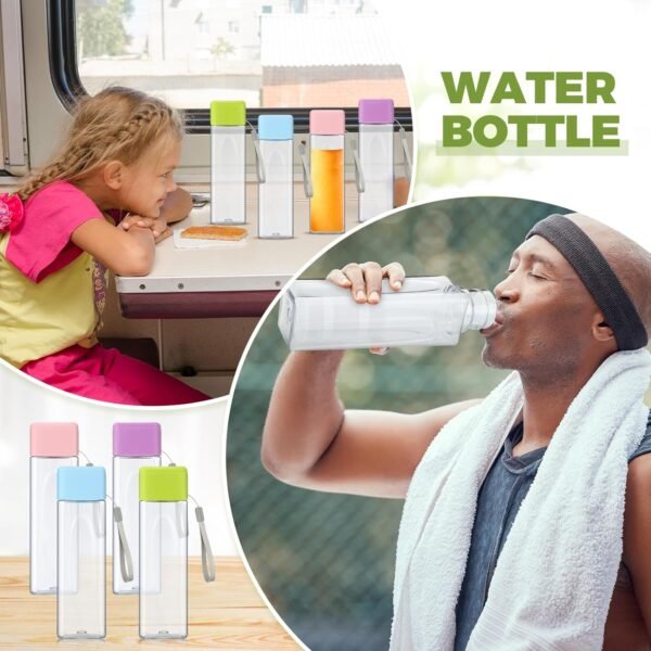 20 Pieces Water Bottle Bulk 17 oz Plastic Sports Water Bottles Reusable Leak Proof Portable Drink Bottles Large with Leak Proof Lid for Outdoor School Fitness for School Classroom - Image 5