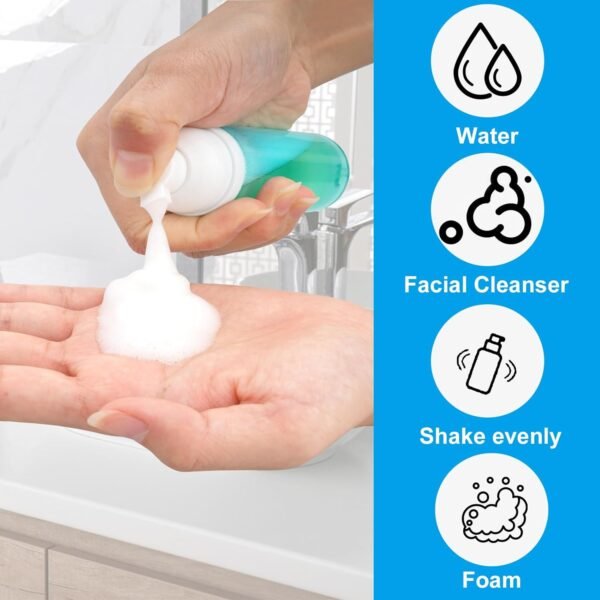 Cosywell Travel Kit TSA Approved Toiletry Bottles 5 Pack Travel Size Containers Leakproof Plastic Cream Jars Refillable Spray Bottle Cream Lotion Travel Essential Toiletries(Green) - Image 5