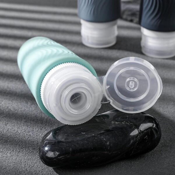 Travel Bottles for Toiletries, Tsa Approved 3oz Portable Travel Bottles, BPA Free Leak Proof Squeezable Silicone Travel Size Containers, Travel Accessories with Clear Toiletry Bag (4 Pack) - Image 2