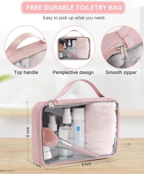 Travel Backpack, Carry On Backpack for Women, Airline Approved Personal Item Bag, Lightweight Weekender Bag, Laptop Backpack Hiking Business Casual Gym Daypack, Pink - Image 8