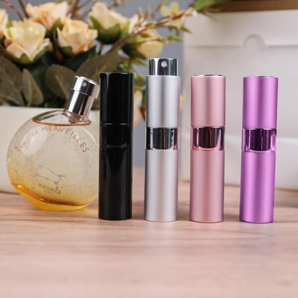 Perfume Travel Refillable Perfume Atomizer Bottle Portable Spray Pump Case for Travel 4 Pcs Pack of 8ML - Image 2