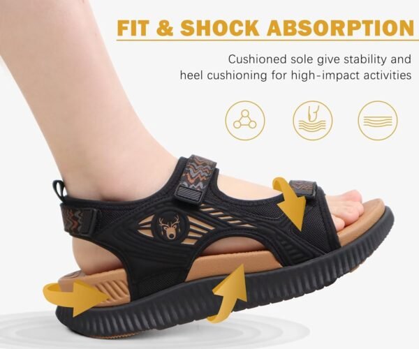 KuaiLu Womens Orthopedic Walking Sandals Recovery Sport Outdoor Hiking Water Sandles Thick Athletic Cushion Adjustable Strap Sandals with Comfortable Plantar Fasciitis Arch Support - Image 8