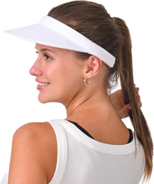 Cotton Visor Hat Women Men Clip-on Visors Hats Adjustable Outdoor Sports Golf Beach Wide Brim Sun Cap - Image 6