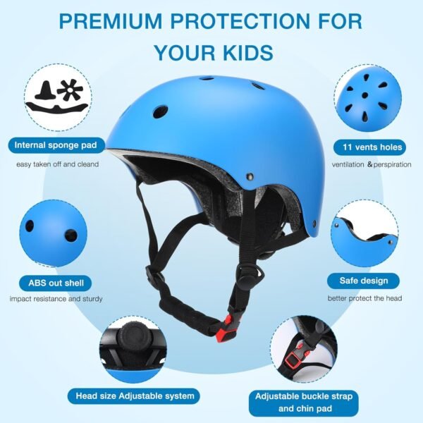Kingdder 6 Pcs Kids Helmet Bulk Toddler Skateboard Helmet Adjustable Multicolors Safety Child Bike Helmets for Ages 3-8 Years Old Boys Girls Youth Bicycle Skate Scooter Cycling Riding Outdoor Sports - Image 3
