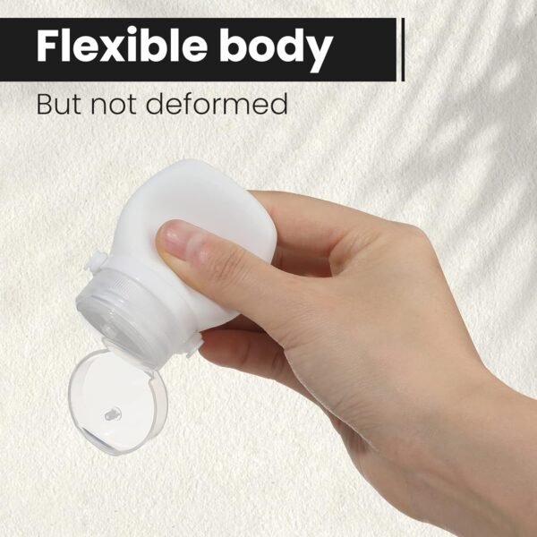 RONRONS 1oz Silicone Travel Bottles, Travel Toiletry Bottles Small TSA Approved Travel Bottles for Toiletries, Leak Proof Shampoo Conditioner Travel Essentials for Men (4 Pieces) - Image 8
