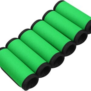 6 Pack Luggage Handle Wrap, Luggage Handle Wraps for Suitcase, Grass Green Luggage Tags, Suitcase Tags identifiers for Travel Accessories