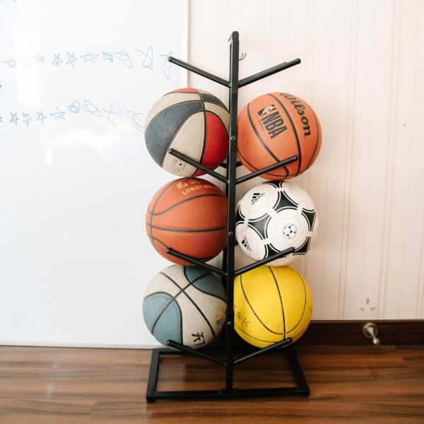 GENMOUS Double Side Metal Basketball Holder for Boys Room Decor - Image 2