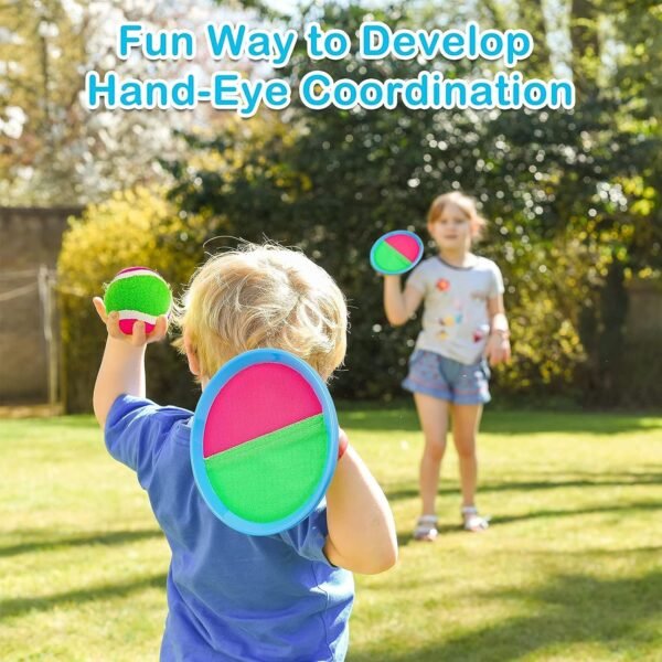 Kids Toys Toss and Catch Game Set - Beach Toys Pool Toys Outdoor Toys for Kids Ages 4-8, Classic Outdoor Games, Beach Games, Yard Games for Kids Adults Family Outside Games - Image 5