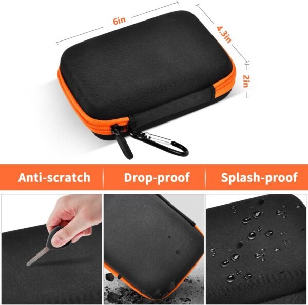 Hard Case Compatible with SIMO Solis 5G WiFi Mobile Hotspot, Travel Router for Hotel WiFi Storage Holder Bag with Mesh Pocket for Charger USB Cable and Accessories (Box Only) - Black - Image 3