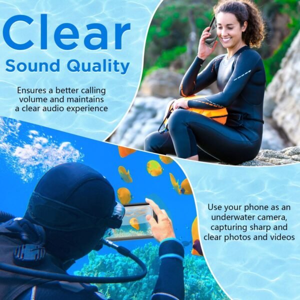 AICase Waterproof Phone Case,Universal Self-Check Function Underwater Pouch Dry Bag Beach Travel Essentials Snorkeling Case for iPhone 15 14 13 11 12/Samsung S24/LG,Google/Xiaomi/Nokia/Motorola Black - Image 7