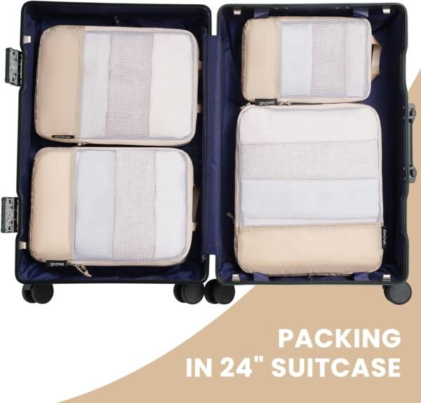 BAGAIL 4 Set/6 Set Ultralight Compression Packing Cubes Packing Organizer for Travel Accessories Luggage Suitcase Backpack - Image 6