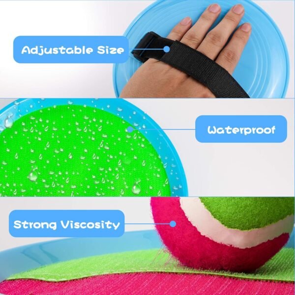 Kids Toys Toss and Catch Game Set - Beach Toys Pool Toys Outdoor Toys for Kids Ages 4-8, Classic Outdoor Games, Beach Games, Yard Games for Kids Adults Family Outside Games - Image 7
