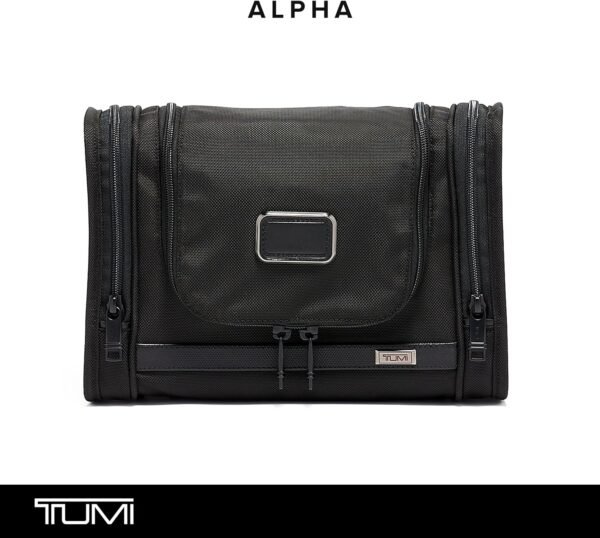 TUMI - Alpha Hanging Travel Kit - Travel Accessories Bag for Toiletries, Cosmetics, and Toothbrushes - Travel Kit for a Short Trip - Travel Accessory that Aids Against Mold & Mildew - Black - Image 6