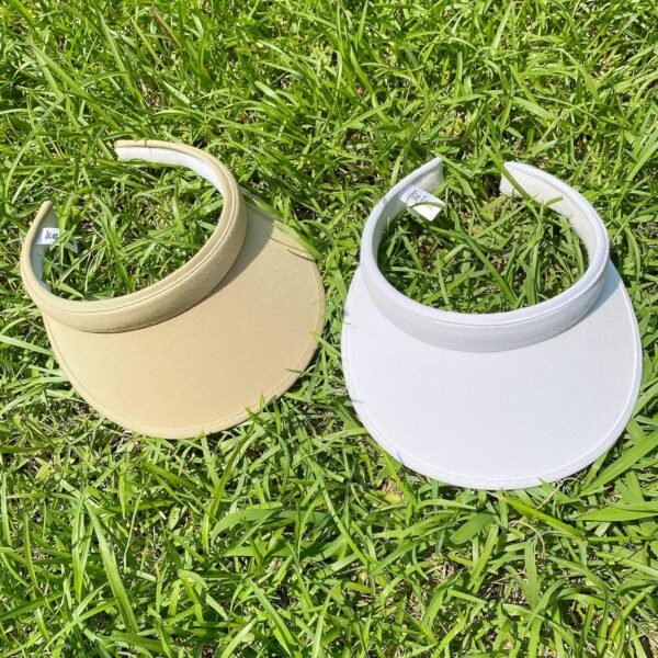 Cotton Visor Hat Women Men Clip-on Visors Hats Adjustable Outdoor Sports Golf Beach Wide Brim Sun Cap - Image 4