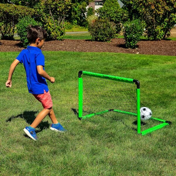Franklin Sports Kids Mini Soccer Goal Set - Backyard + Indoor Mini Net and Ball Set with Pump - Portable Folding Youth Soccer Goal Set - Perfect Kids Toy Soccer Goal Set - 36" x 24" - Image 6
